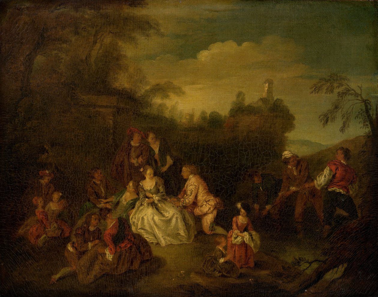 El regalo de los pescadores de after Jean Baptiste Joseph Pater