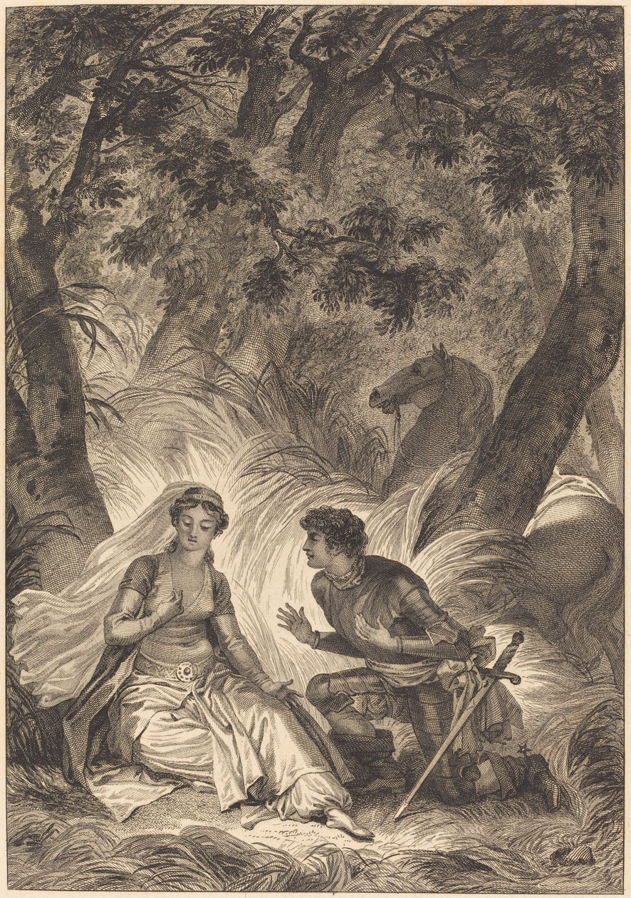 La novia del rey de Garbe: El caballero de after Jean Honoré Fragonard