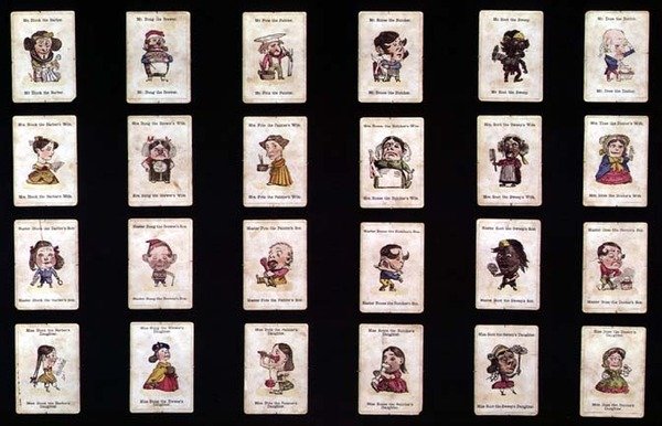 Familias felices, juego de cartas, basado en diseños de John Tenniel, c.1860 de after John Tenniel