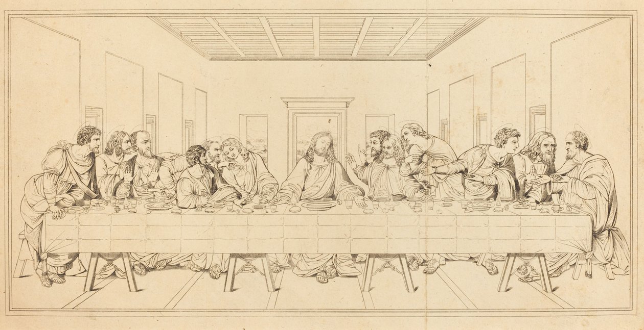 La última cena de after Leonardo da Vinci