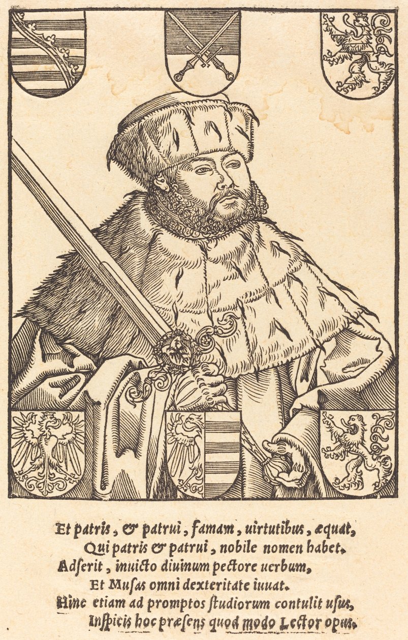 Juan Federico el Magnánimo, en Vestiduras Electorales (derecha) de after Lucas Cranach the Younger