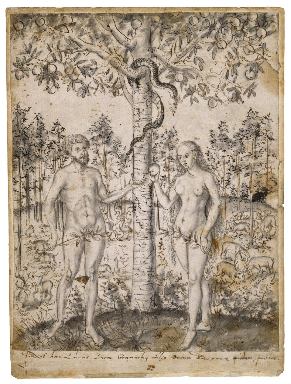 La caída del hombre de after Lucas Cranach the Younger