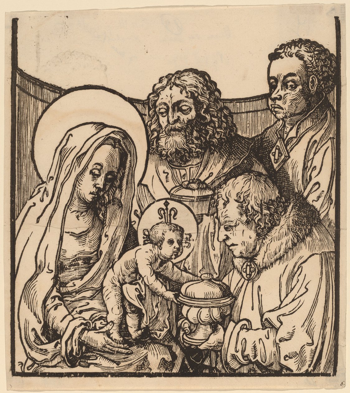 La adoración de los magos de after Lucas van Leyden