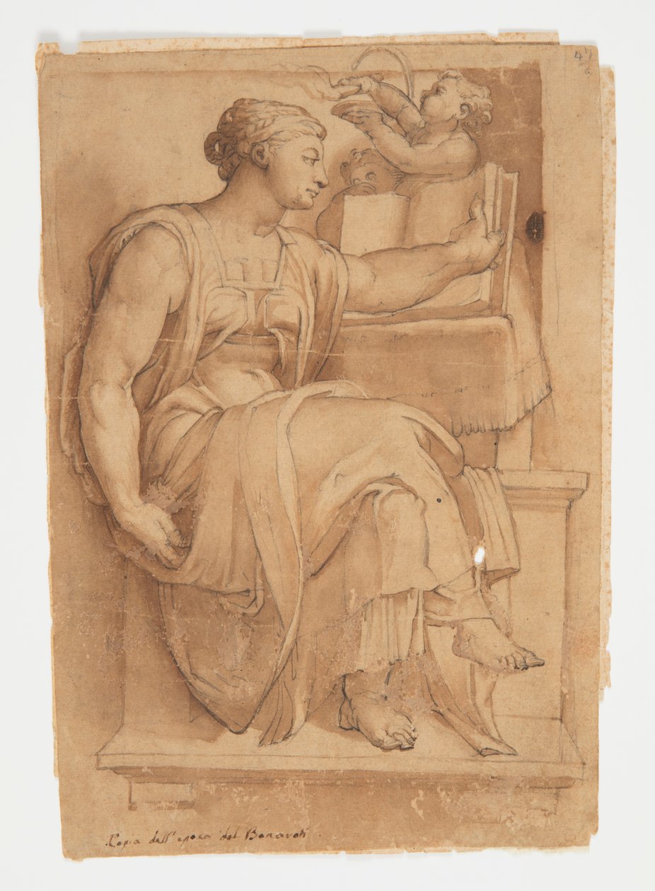 Sibila Eritrea del techo de la Capilla Sixtina, después de Miguel Ángel de after Michelangelo Buonarroti