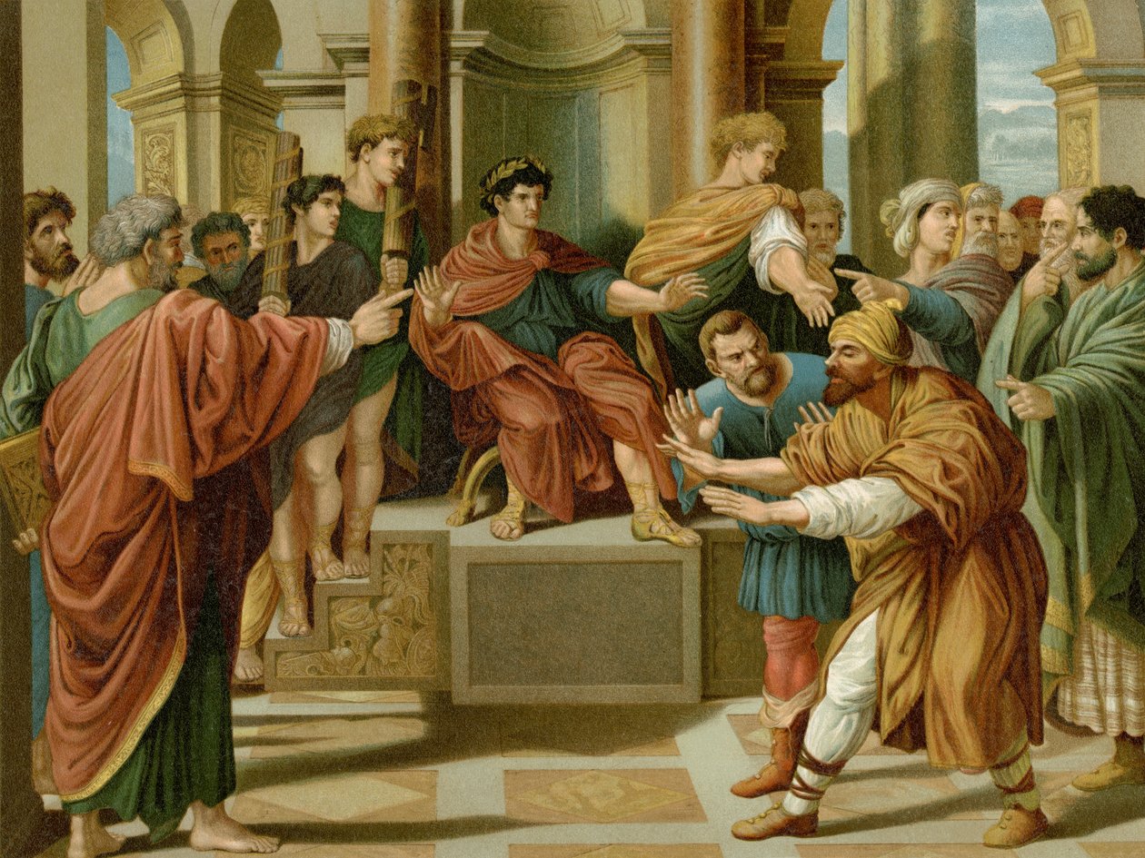 Elimas se queda ciego de after Raphael