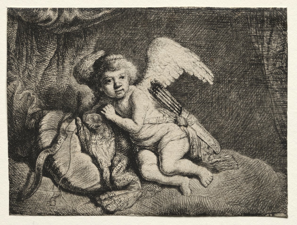 Cupid Resting de after Rembrandt van Rijn