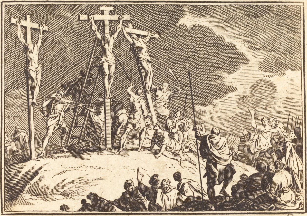 La perforación del costado de Cristo de after Sébastien Le Clerc I