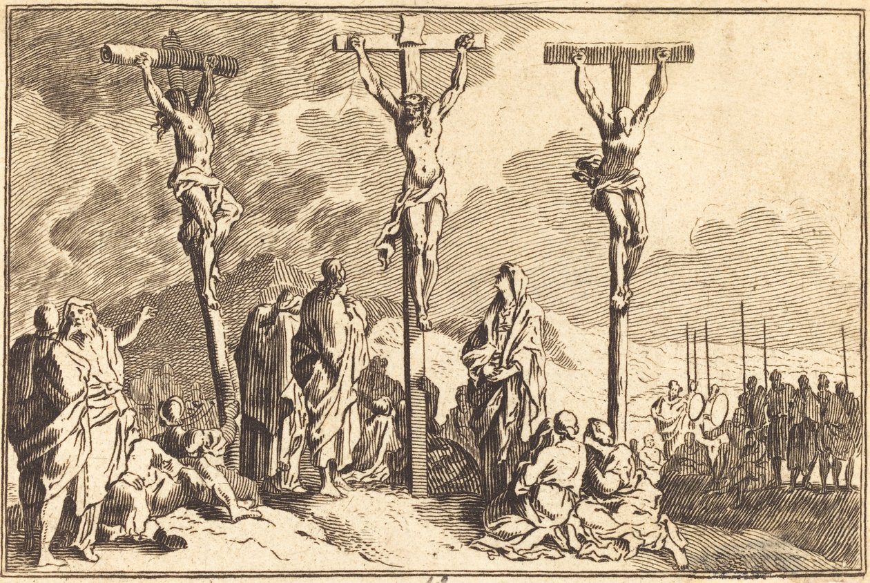 La Virgen, San Juan y María Magdalena al pie de la cruz de after Sébastien Le Clerc I