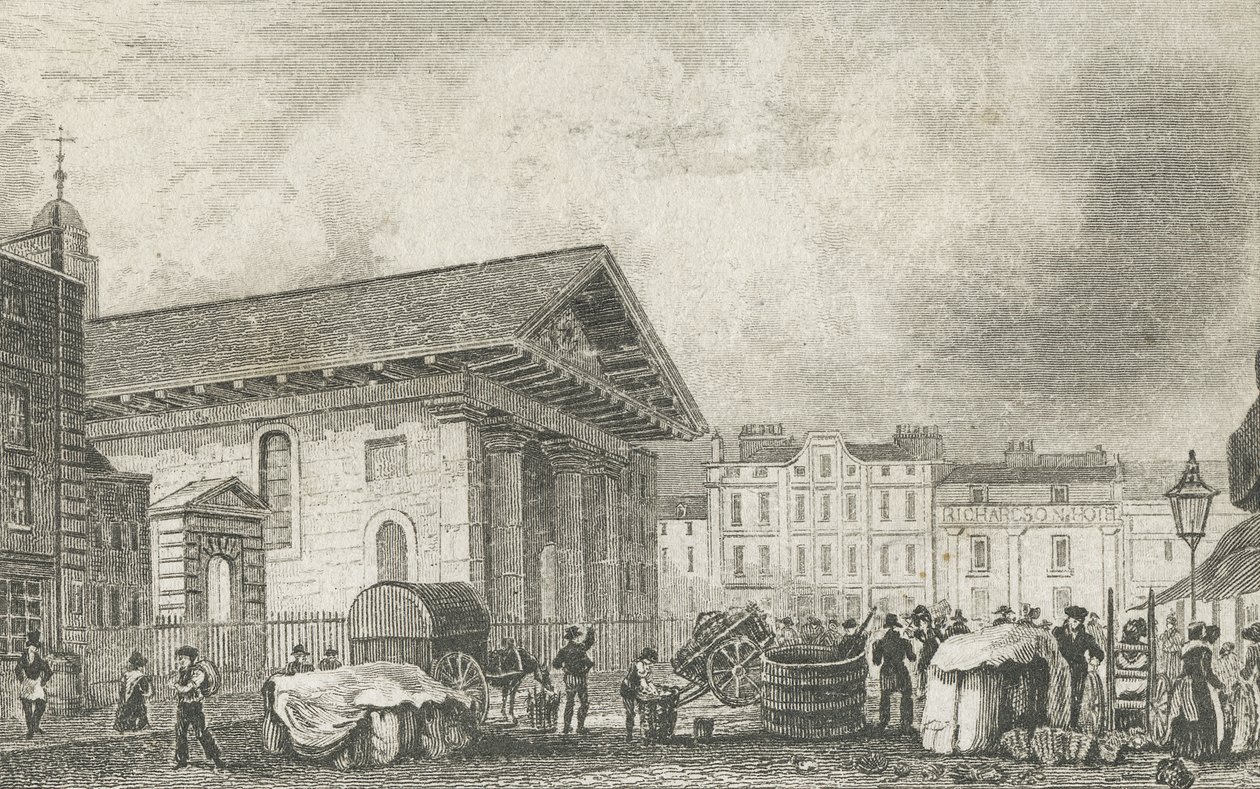 San Pablo Covent Garden, c.1810 de Thomas Hosmer after Shepherd