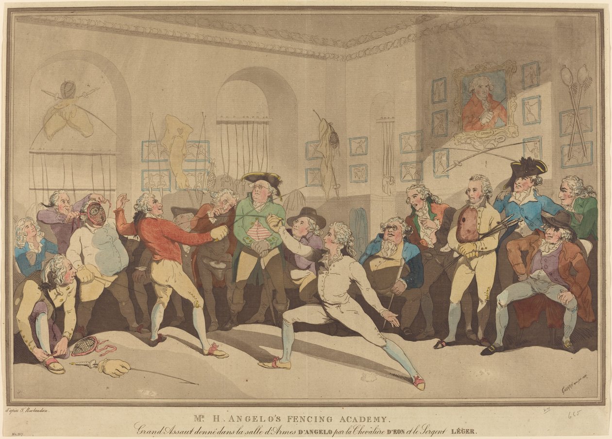 Academia de Esgrima del Sr. H. Angelo de after Thomas Rowlandson