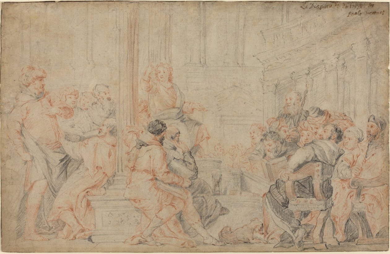 Cristo entre los doctores de after Veronese