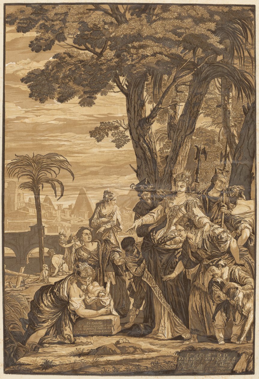 El Hallazgo de Moisés de after Veronese John Baptist Jackson