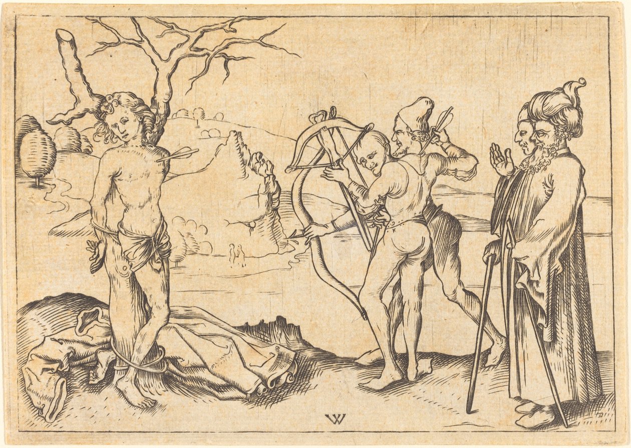 Martirio de San Sebastián de after Wenzel von Olmutz