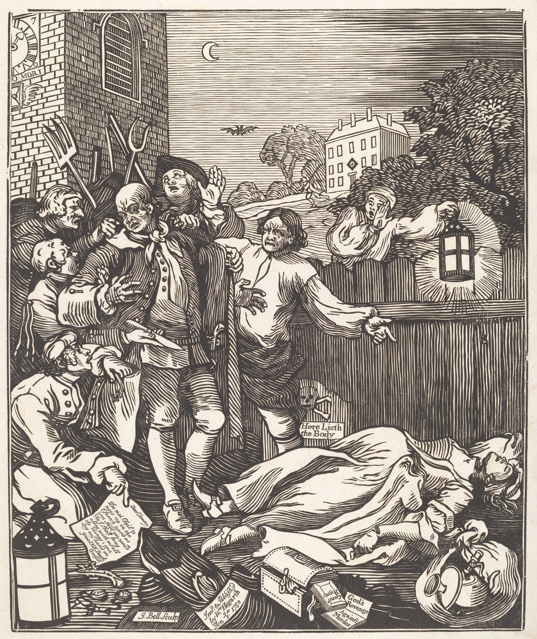 Crueldad en Perfección de after William Hogarth John Bell