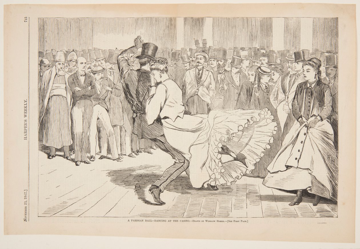 Un Baile Parisino – Bailando en el Mabille, París de after Winslow Homer