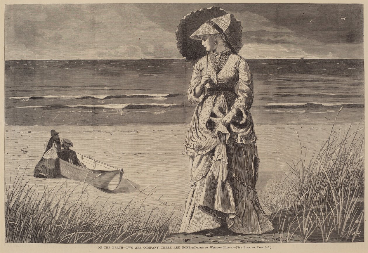 En la playa - Dos son compañía, tres son multitud de Winslow Homer