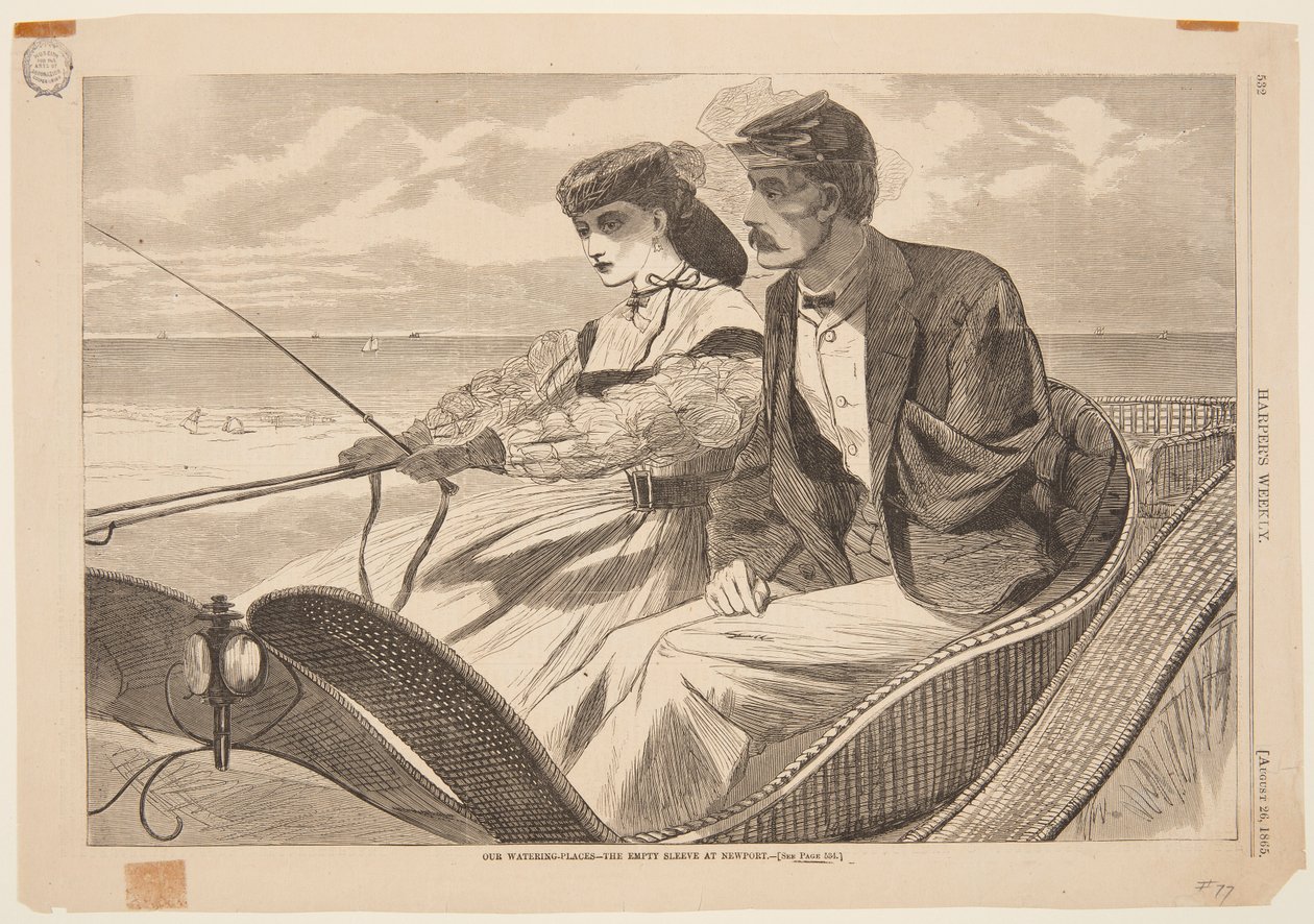 Nuestros lugares de riego - La manga vacía en Newport de after Winslow Homer