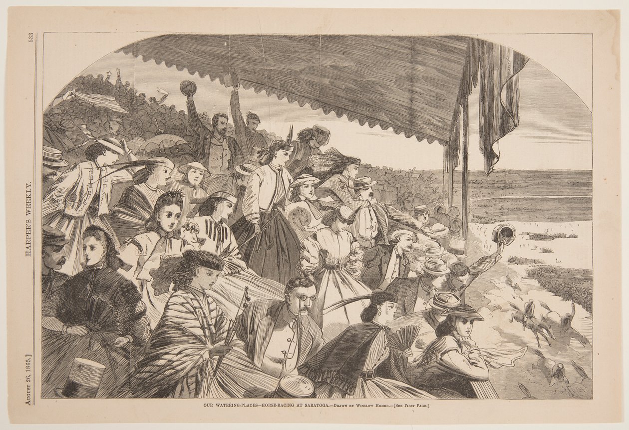 Nuestros lugares de riego – Carreras de caballos en Saratoga de Winslow Homer