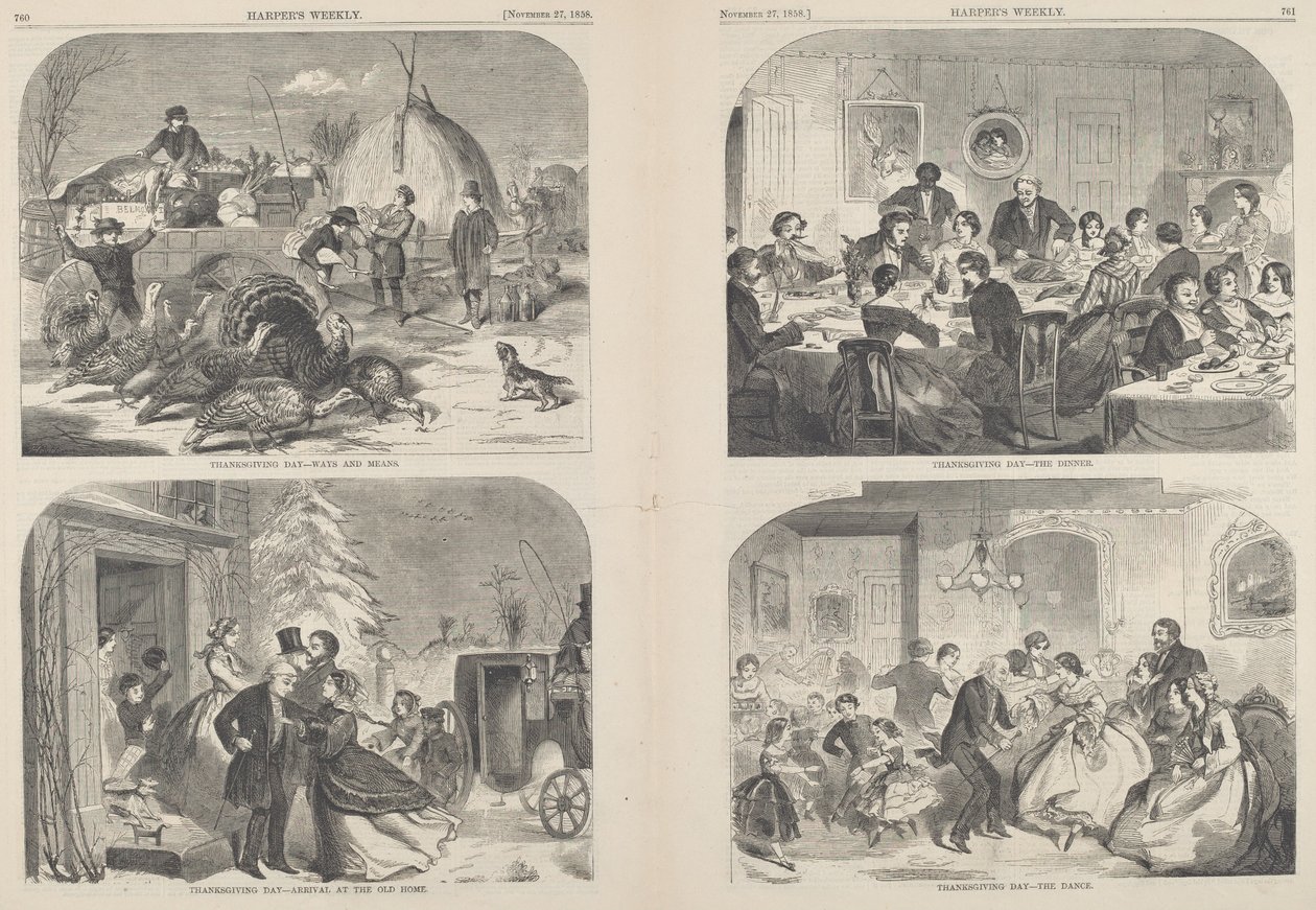 Día de Acción de Gracias - Medios y formas de Winslow Homer