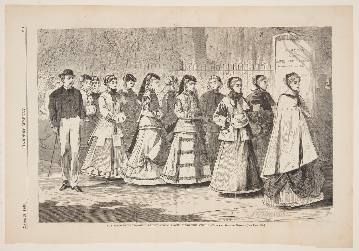 El Paseo Matutino – Escuela de Señoritas Paseando por la Avenida de Winslow Homer