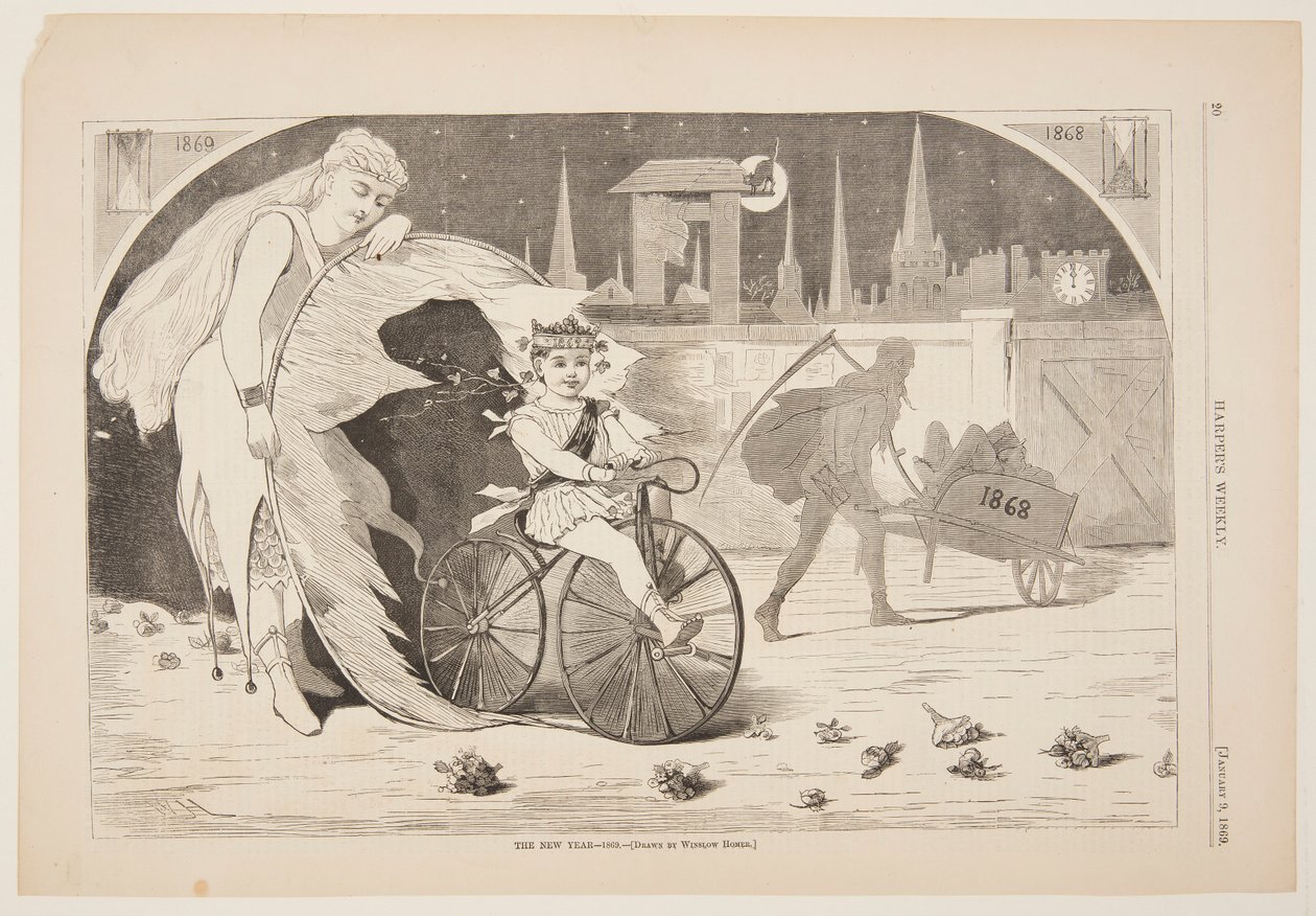 El Año Nuevo – 1869 de after Winslow Homer