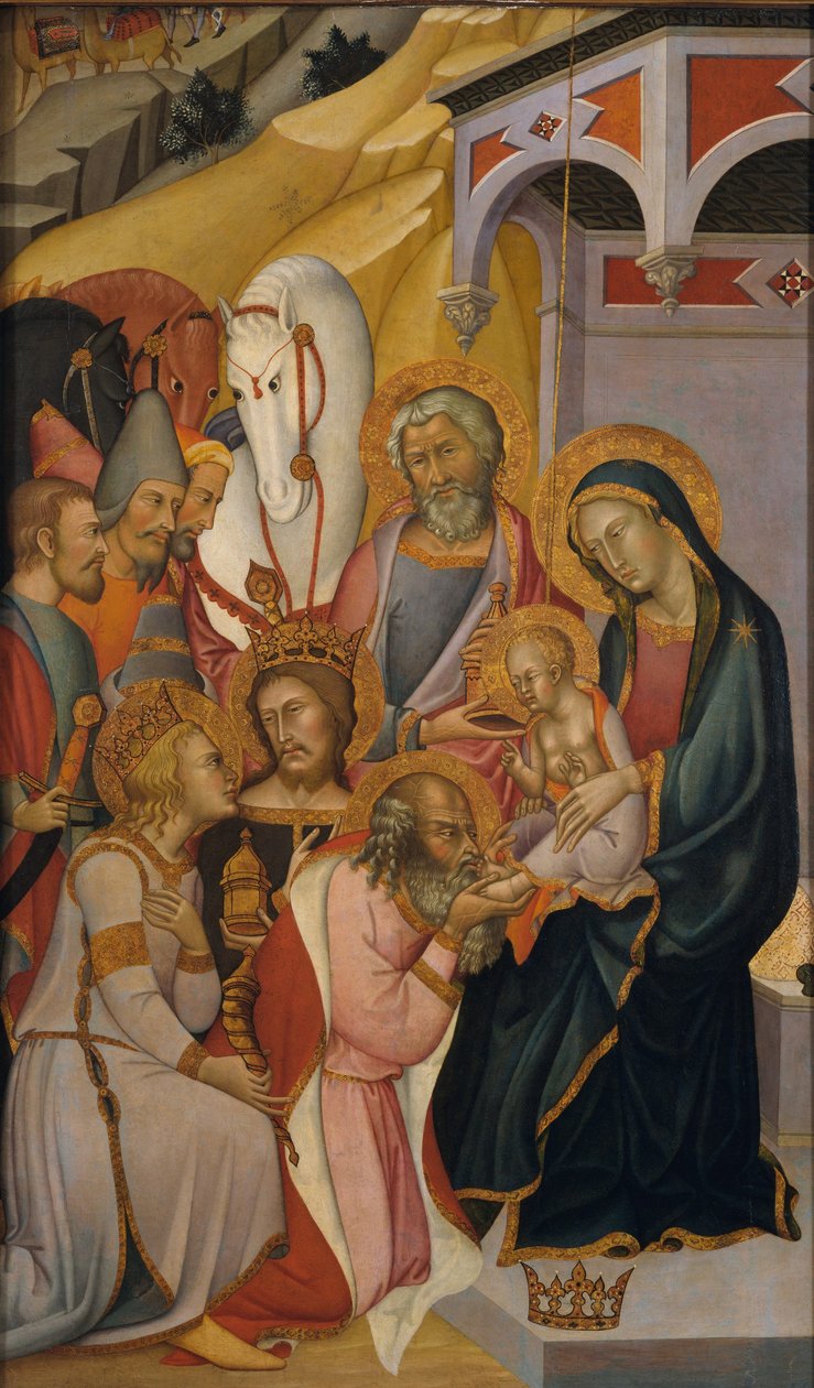 La adoración de los Magos, c.1390 de also Manfredi de Battilori Bartolo di Fredi
