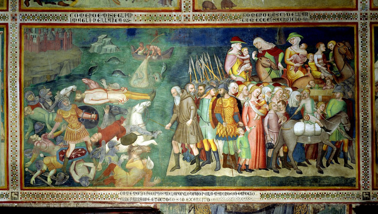 La separación del Mar Rojo, 1356-67 de also Manfredi de Battilori Bartolo di Fredi