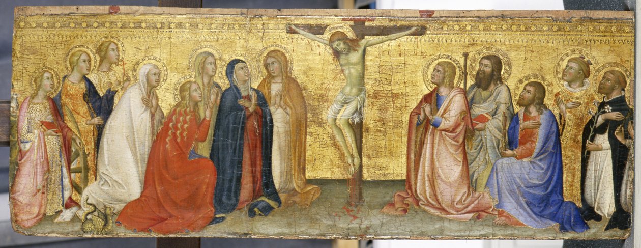 Cristo en la Cruz con María Magdalena y otros Santos de also Manfredi de Battilori Bartolo di Fredi