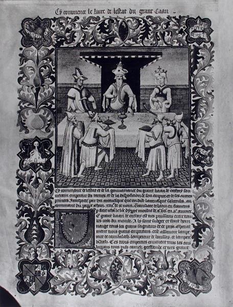 El festín del Gran Khan, del Libro de las maravillas del mundo de and workshop Boucicaut Master