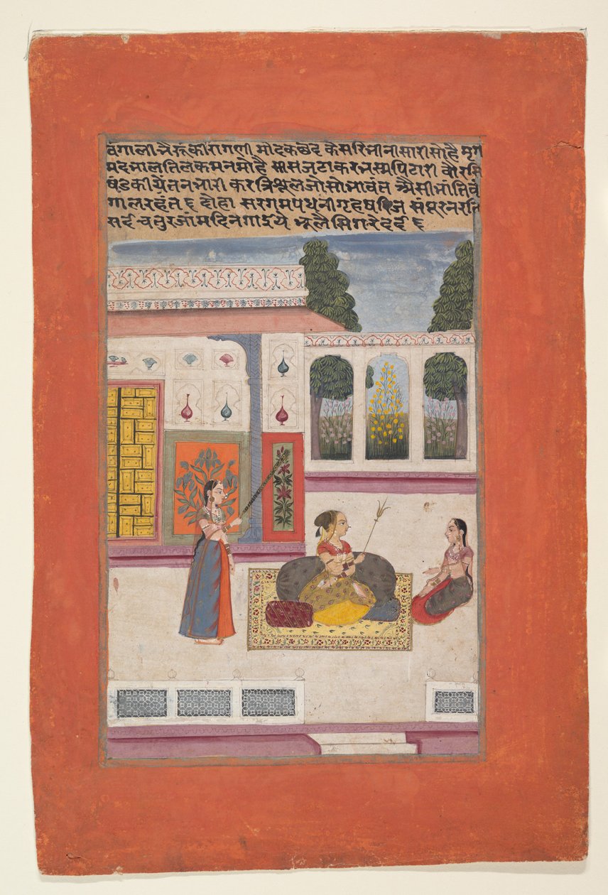 Bangali Ragini: Folio de una serie ragamala (Guirnalda de Modos Musicales) de anonymous 