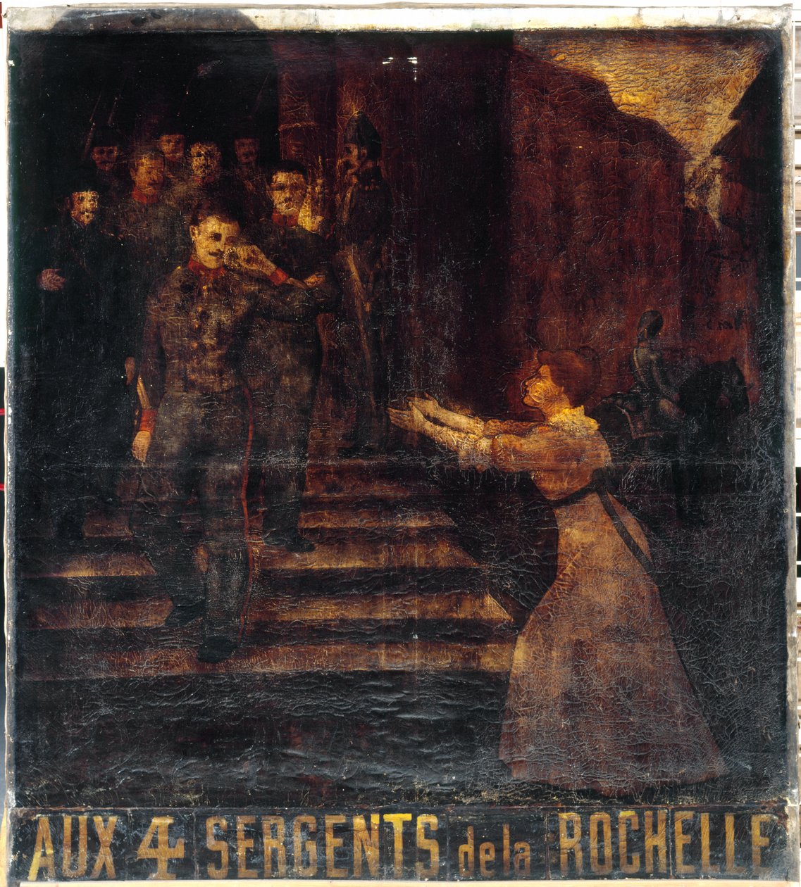 Francés: Aux quatre sergents de La Rochelle (II). Cartel de posadero. 3, boulevard Beaumarchais, distrito 11, París de anonymous 