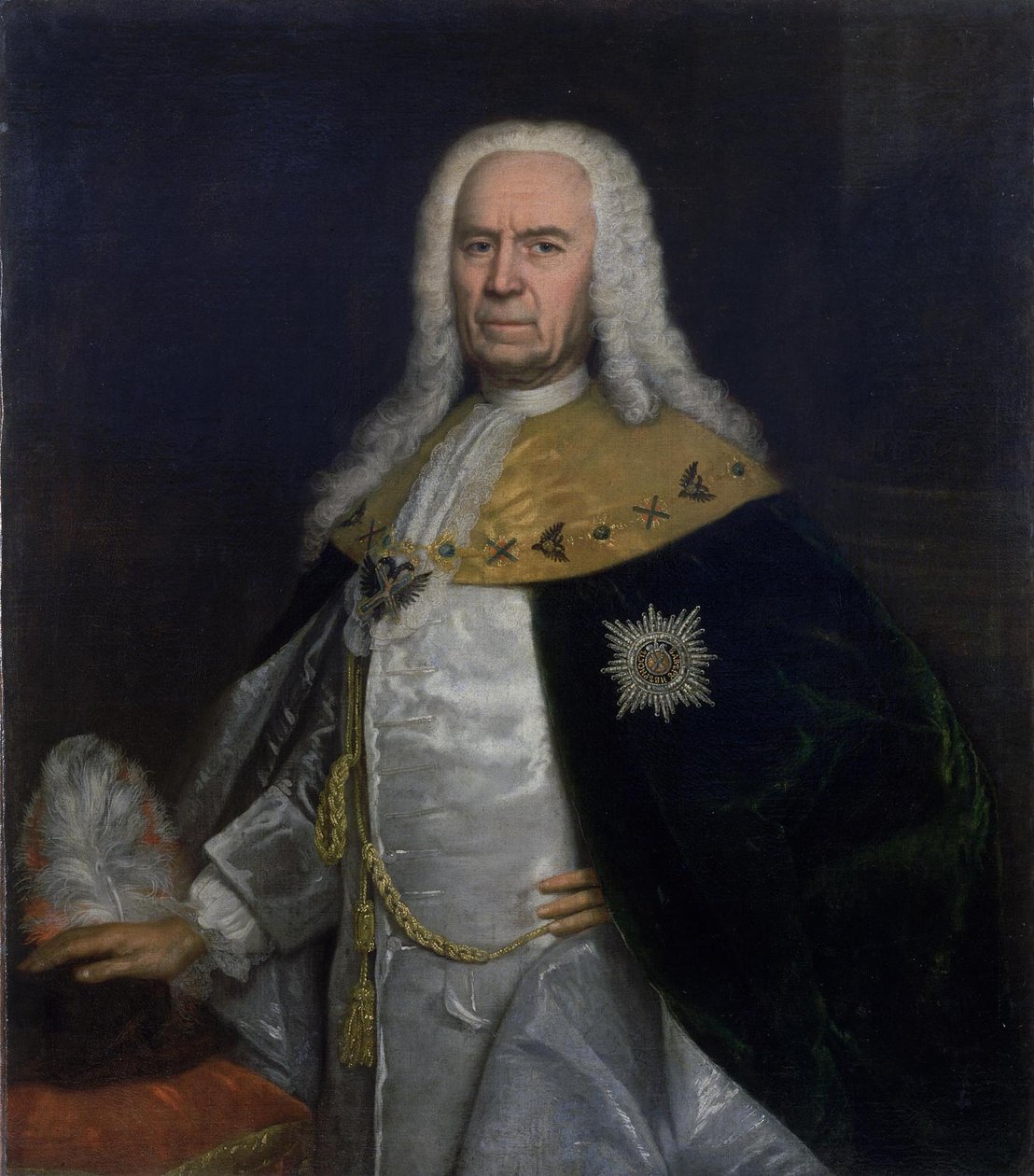 Retrato de A.Ushakov, Jefe de la Cancillería Secreta de anonymous 
