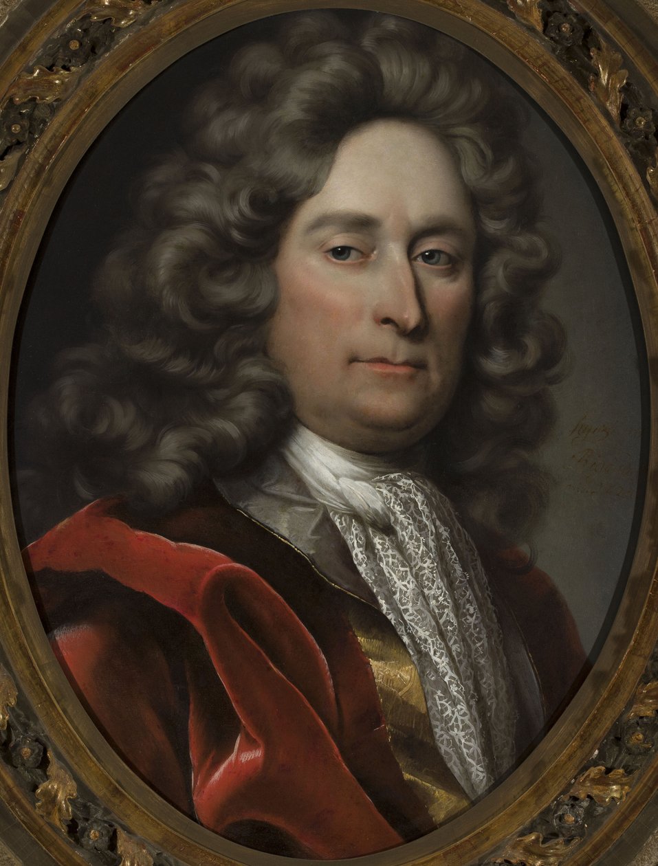 Retrato de un hombre con peluca gris de anonymous 