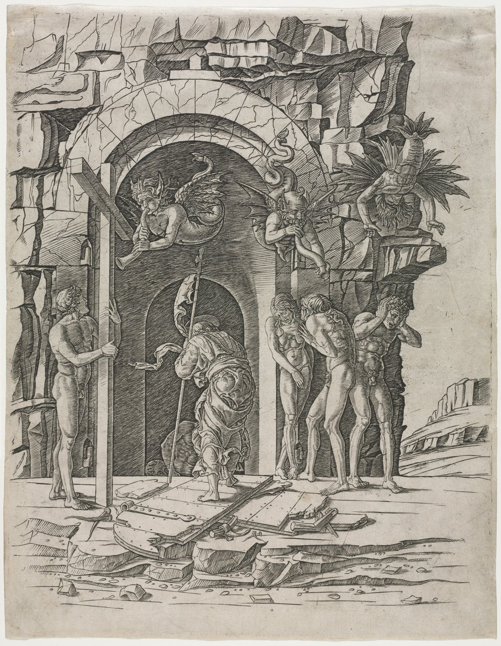 Descenso al Limbo de attributed to Andrea Mantegna