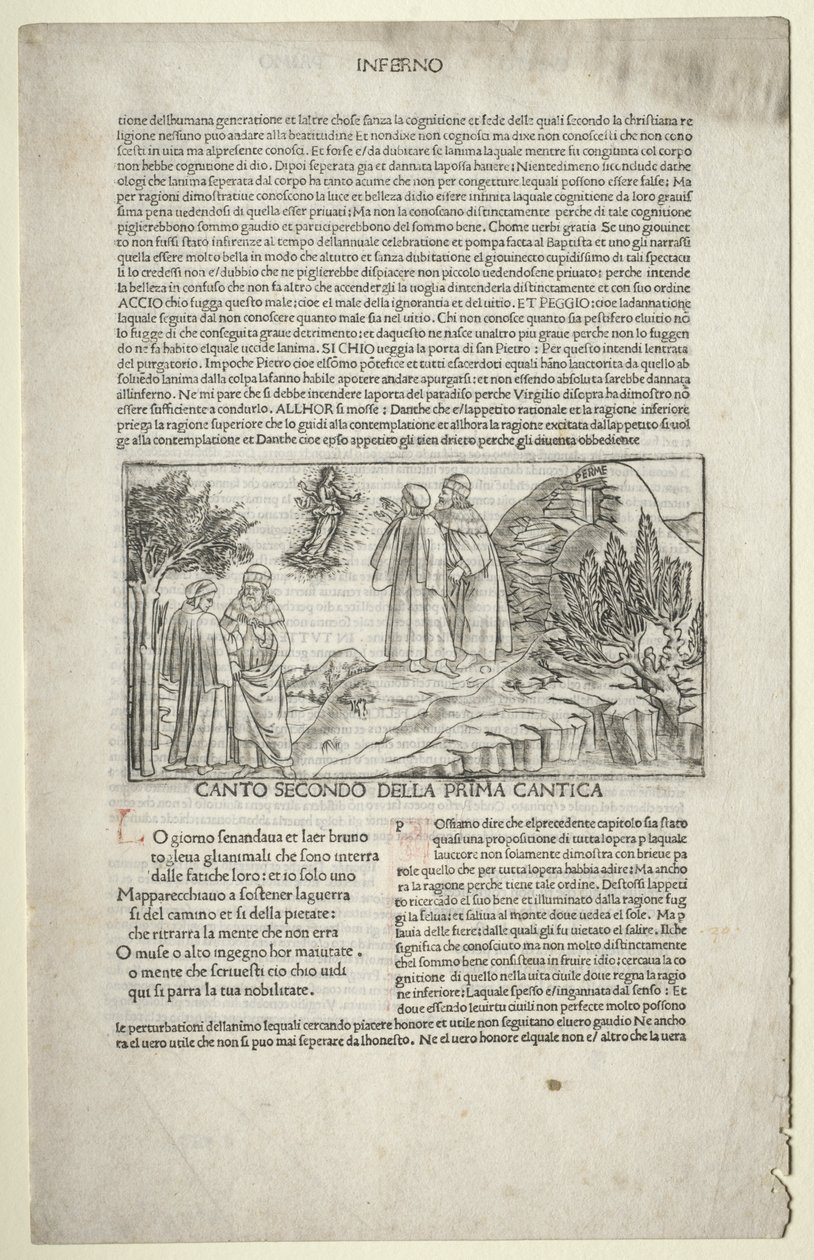 Dante y Virgilio con la visión de Beatriz de attributed to Baccio Baldini (Italian, c. 1436 1487)