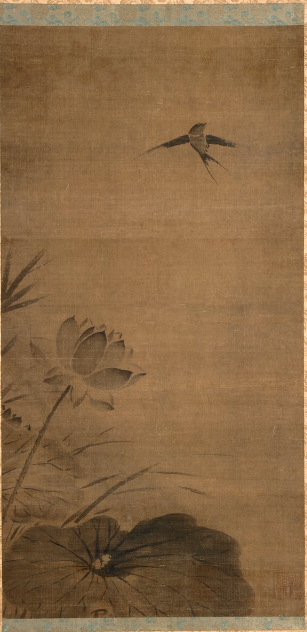 Swallow and Lotus de attributed to Fachang Muqi