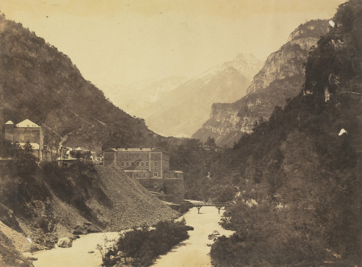 Eaux-Chaudes, Pyrenees (verso) de attributed to Farnham Maxwell Lyte