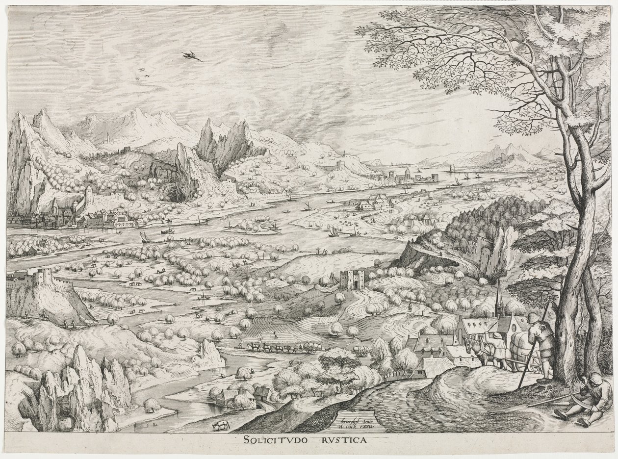 The Large Landscapes:  Solicitudo Rustica de attributed to Jan van Doetechum