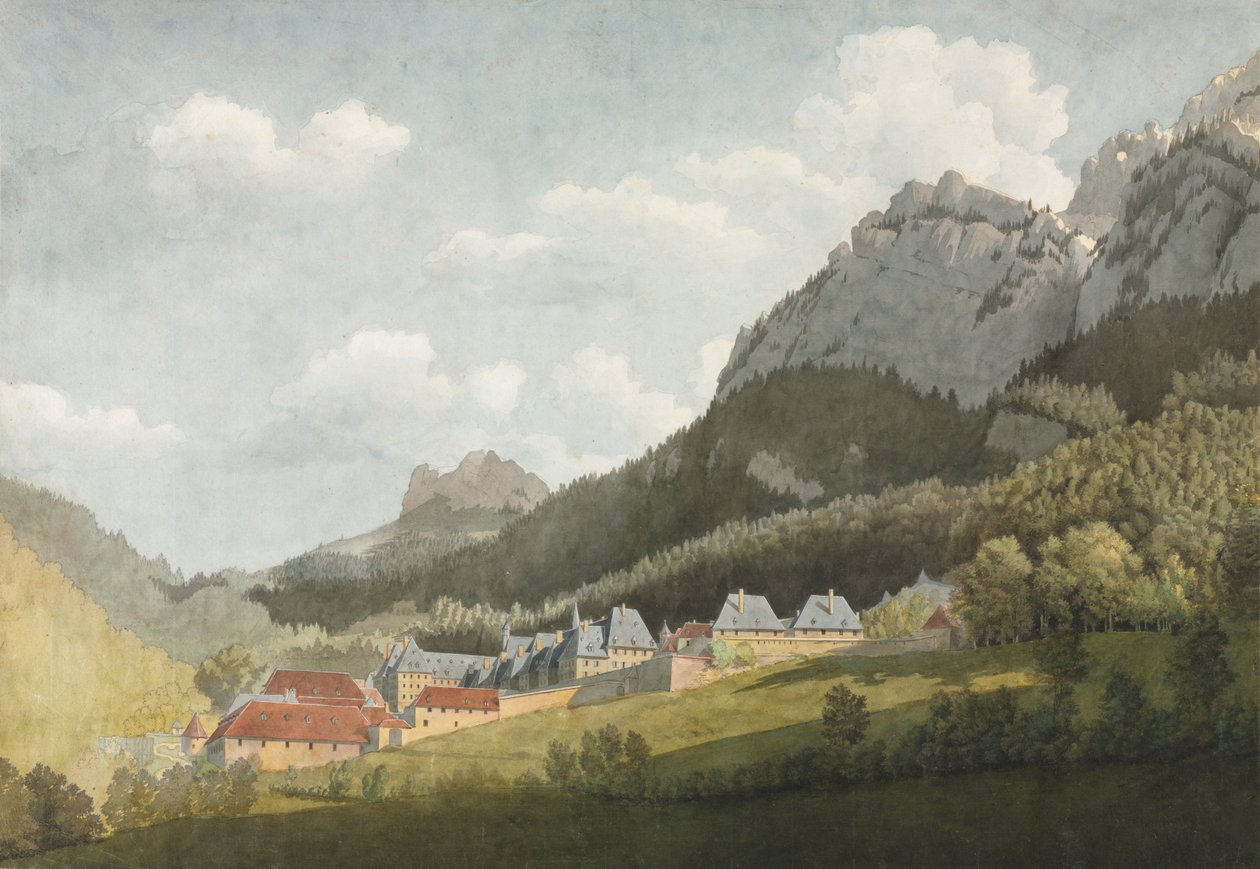 Paisaje de la Grande Chartreuse de attributed to Jean Lubin Vauzelle