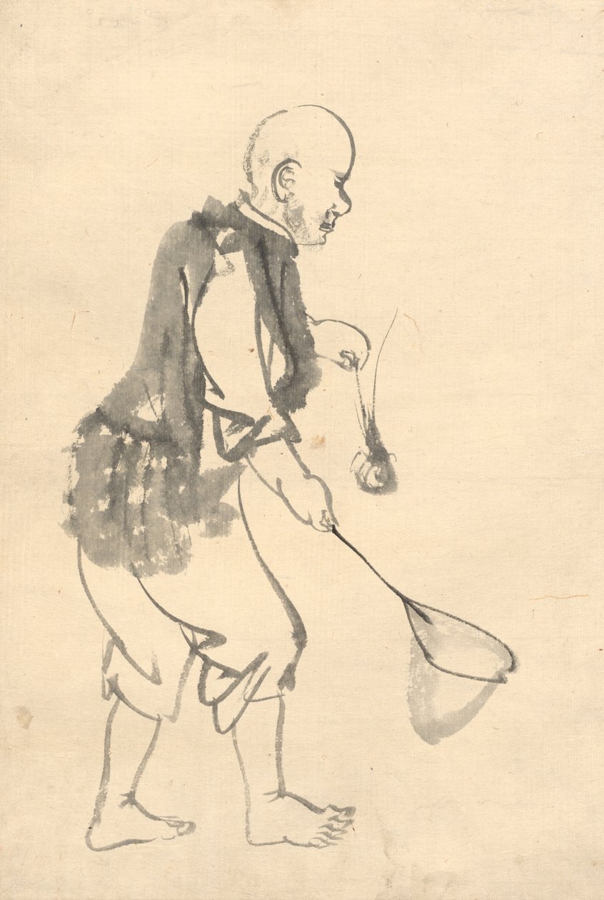The Shrimp Fisherman de attributed to Kono Bairei