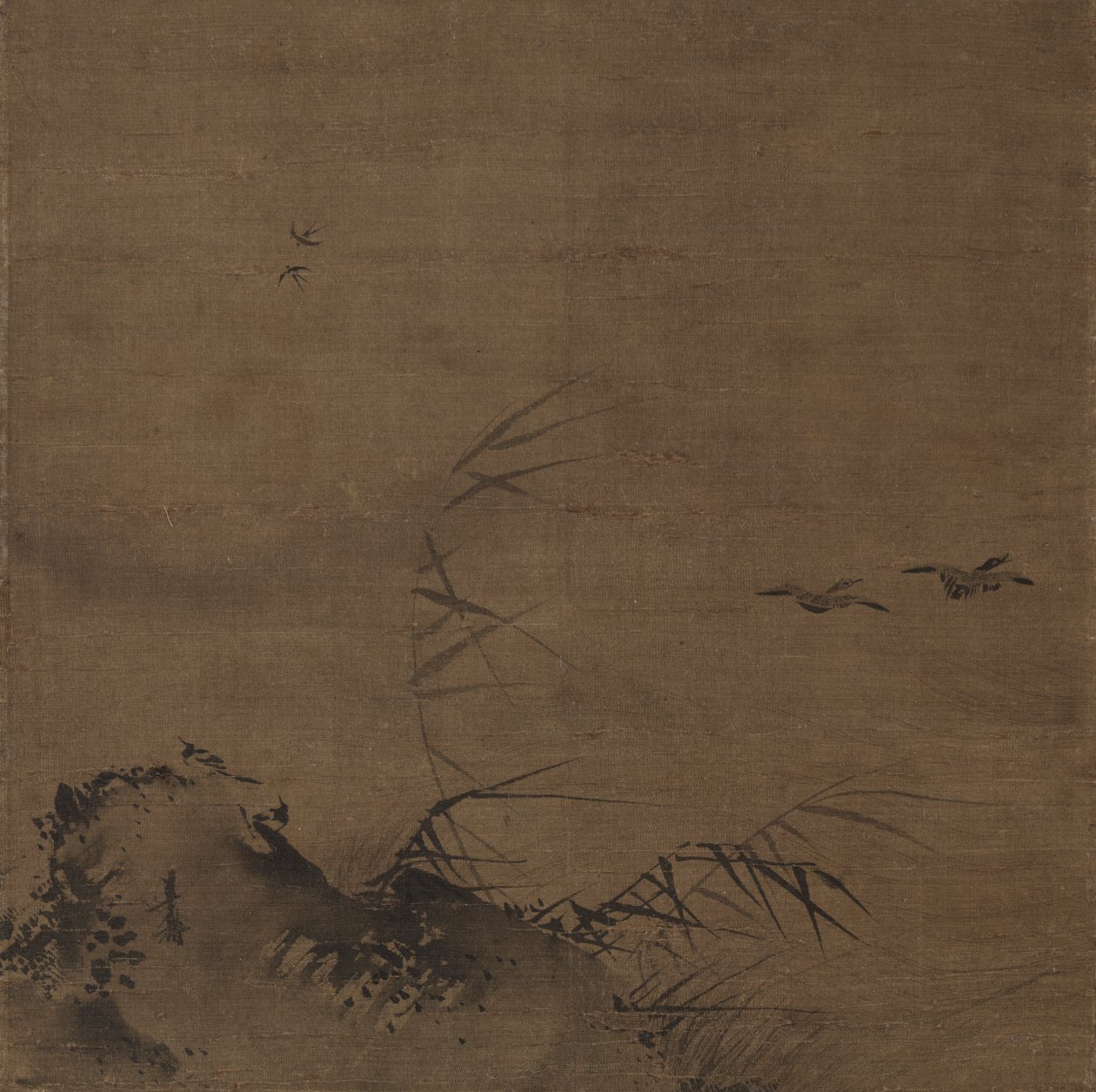 Waterfowl and Reeds de attributed to Liang Kai