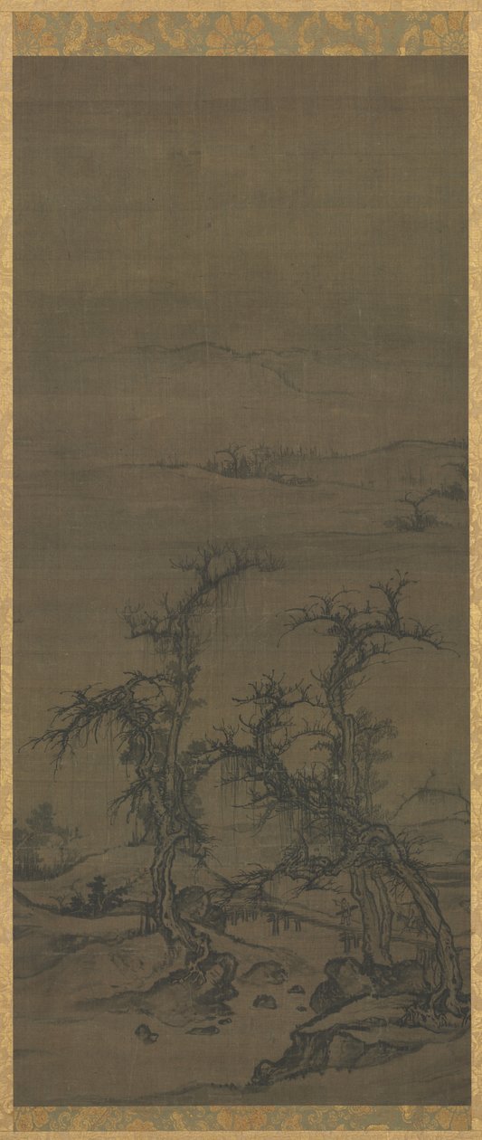 Llevando un Qin en una visita de attributed to Luo Zhichuan