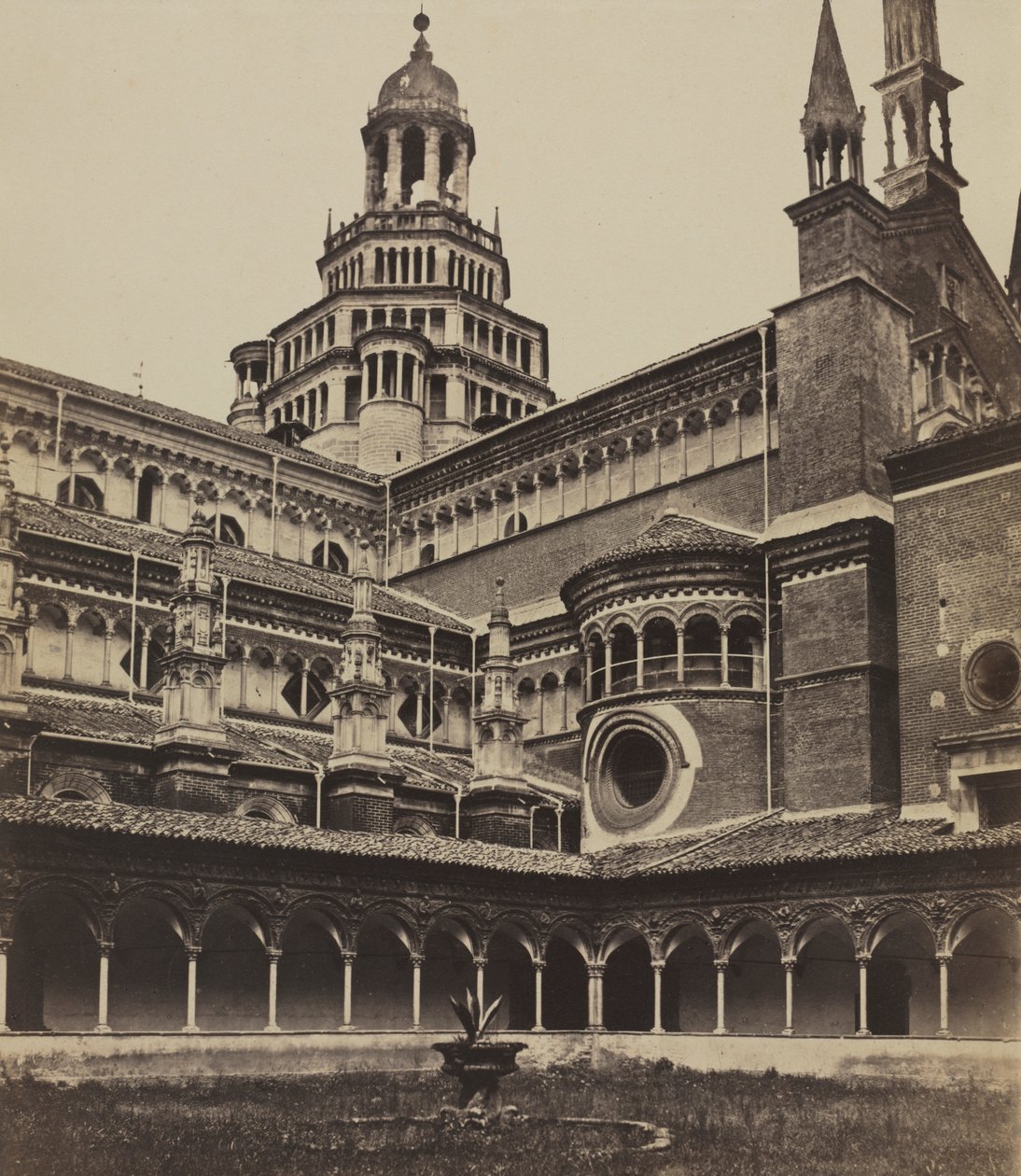 The Small Cloister of the Monastery at Pavia de attributed to Maurizio Lotze