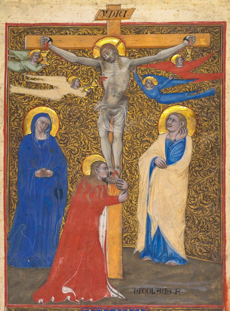 Hoja suelta de un misal: La crucifixión de attributed to Nicolò da Bologna