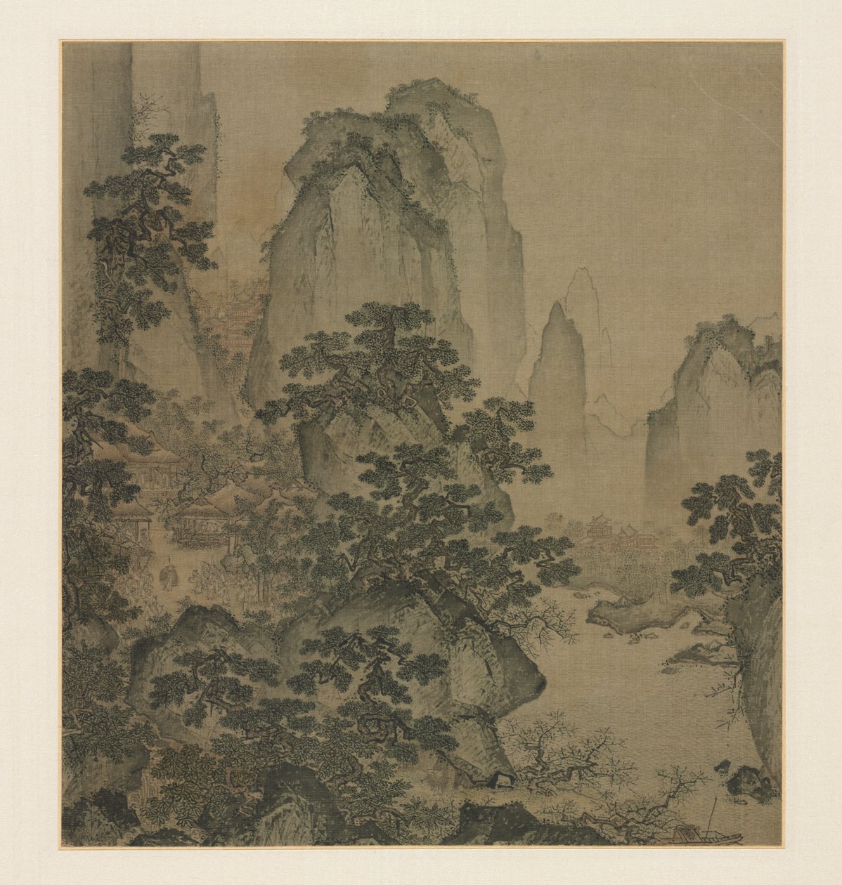 El Refugio del Manantial de Flor de Durazno de attributed to Shi Rui