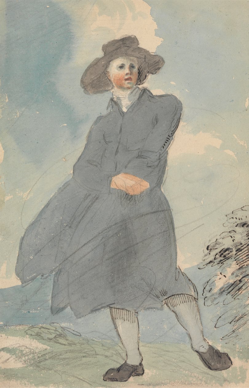 El hombre de la capa azul de attributed to Thomas Barker