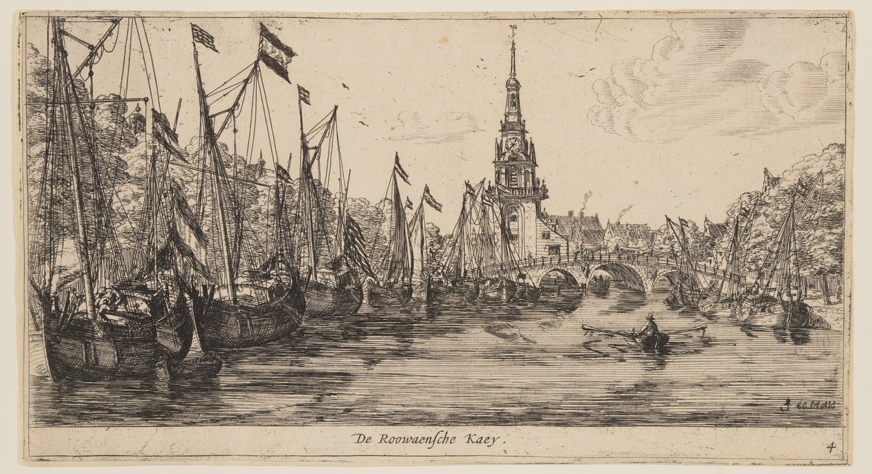 De Roowaensche Kaey, de Vistas de Ámsterdam de called Zeeman Reinier Nooms