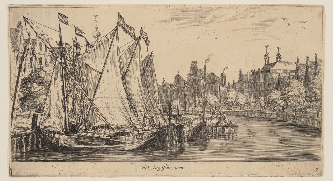 El viraje Leytsche, de Vistas de Ámsterdam de called Zeeman Reinier Nooms