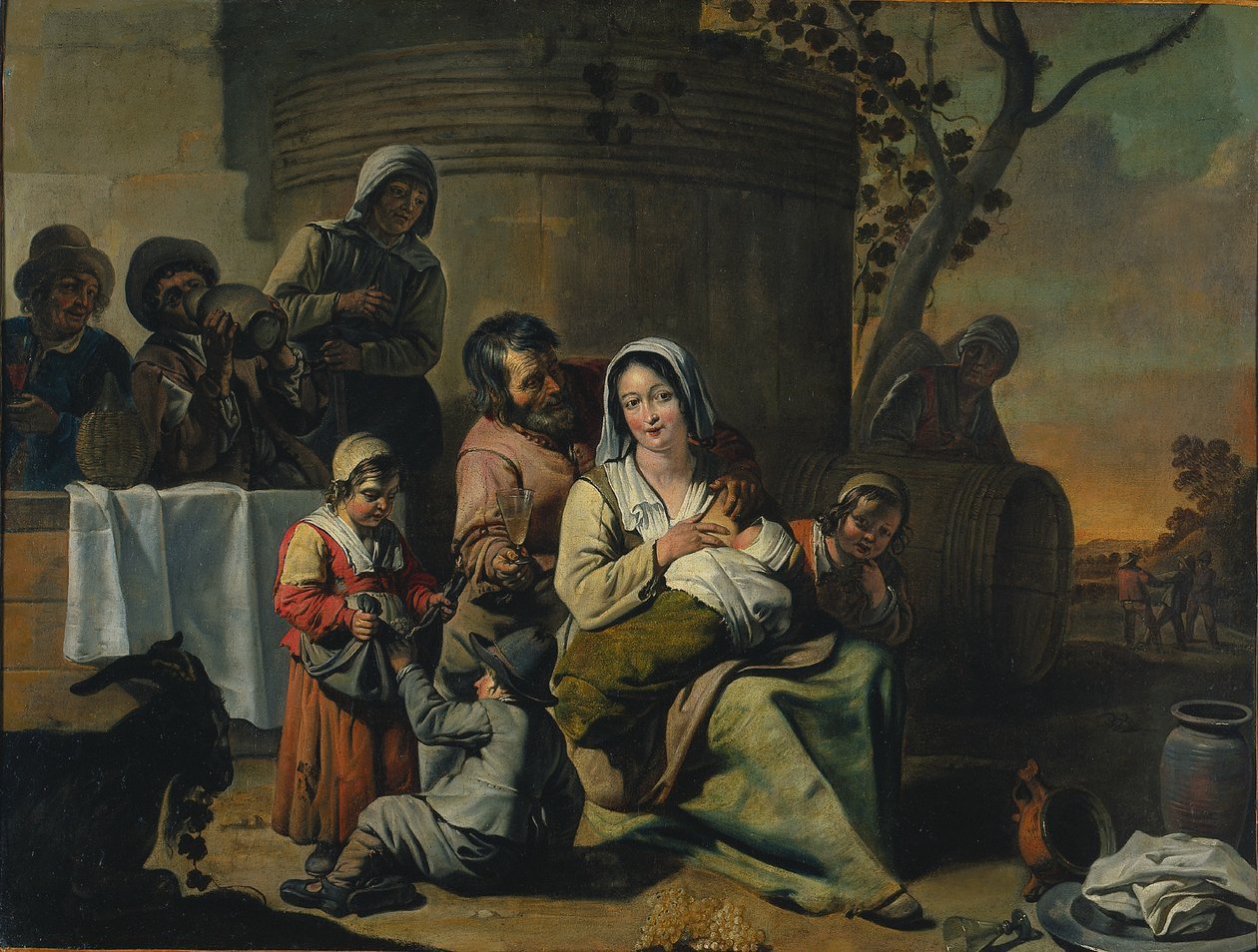 Escena de Vendimia de circle of Le Nain