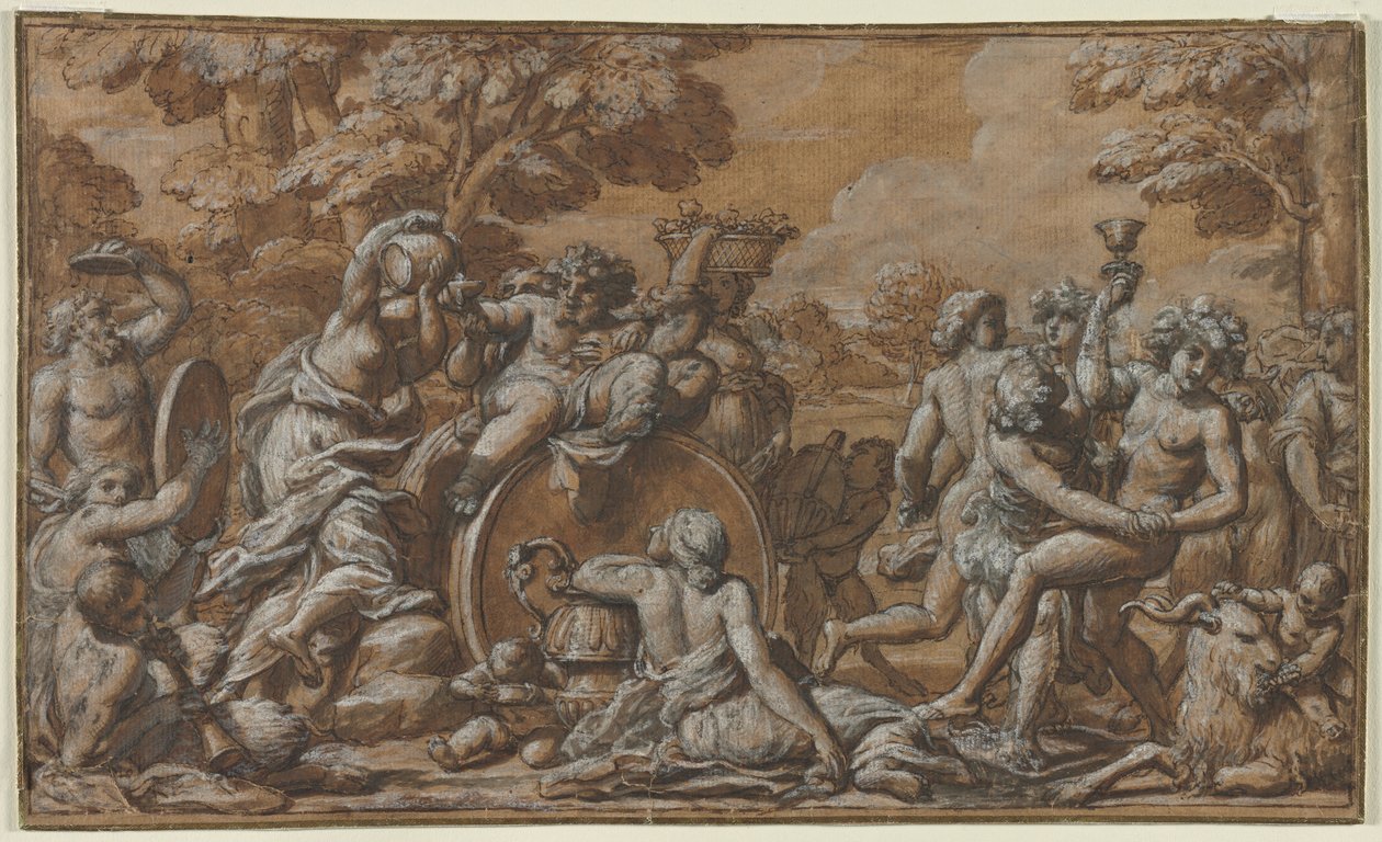 Bacanal de circle of Pietro da Cortona